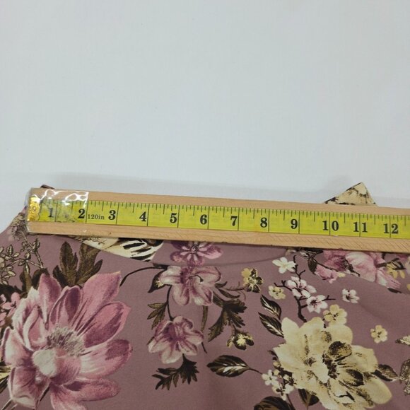 Womens Y2K Mini Flare Skirt Size 1 Pink Floral Cottagecore Fairy Dainty Coquette - Picture 11 of 13